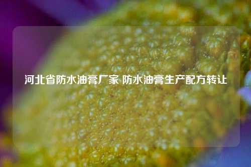 河北省防水油膏厂家 防水油膏生产配方转让