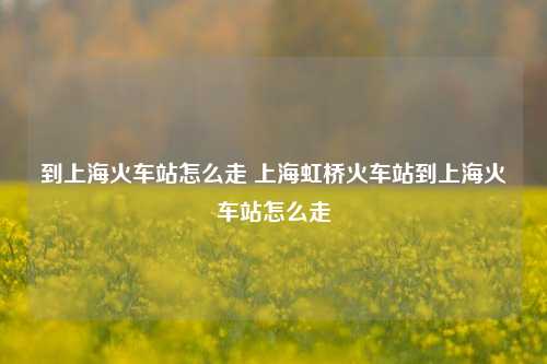 到上海火车站怎么走 上海虹桥火车站到上海火车站怎么走