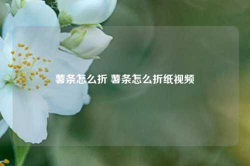 薯条怎么折 薯条怎么折纸视频