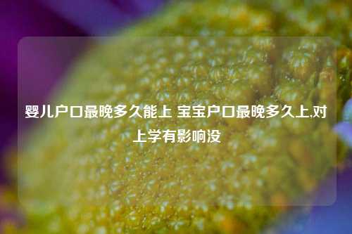 婴儿户口最晚多久能上 宝宝户口最晚多久上,对上学有影响没