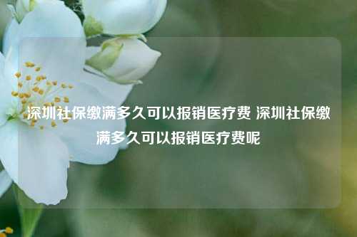 深圳社保缴满多久可以报销医疗费 深圳社保缴满多久可以报销医疗费呢