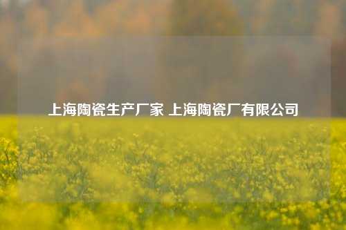 上海陶瓷生产厂家 上海陶瓷厂有限公司