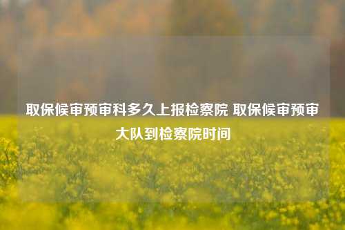 取保候审预审科多久上报检察院 取保候审预审大队到检察院时间