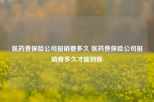 医药费保险公司报销要多久 医药费保险公司报销要多久才能到账