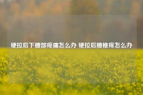 硬拉后下腰部疼痛怎么办 硬拉后腰椎疼怎么办